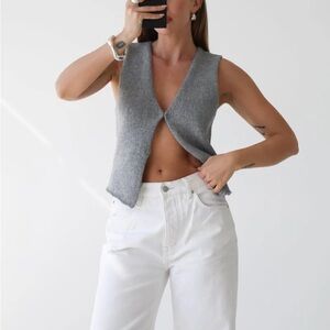 Rumored Grey Knit Top